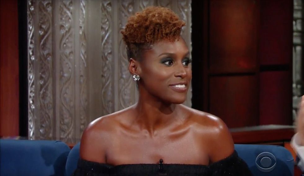 Issa Rae Talks 'Insecure,' Fame, 'Blackccents,' and More On the Late Show With Stephen Colbert
