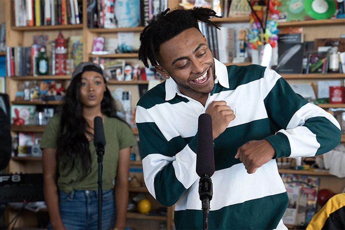 Watch Aminé's Chill and Cheerful 'Tiny Desk' Performance