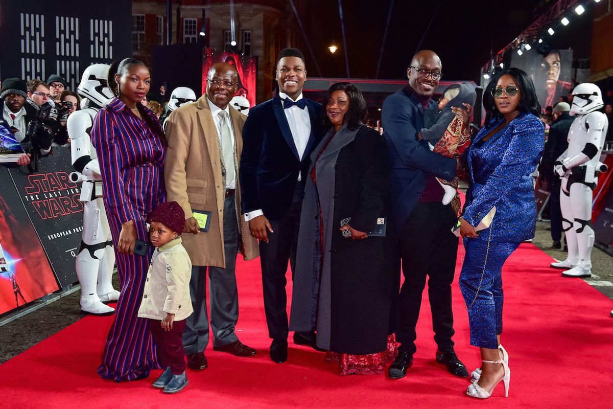 John Boyega Bringing His Whole Family to the London 'Star Wars' Premiere Is Cute, Yet Nigerian AF