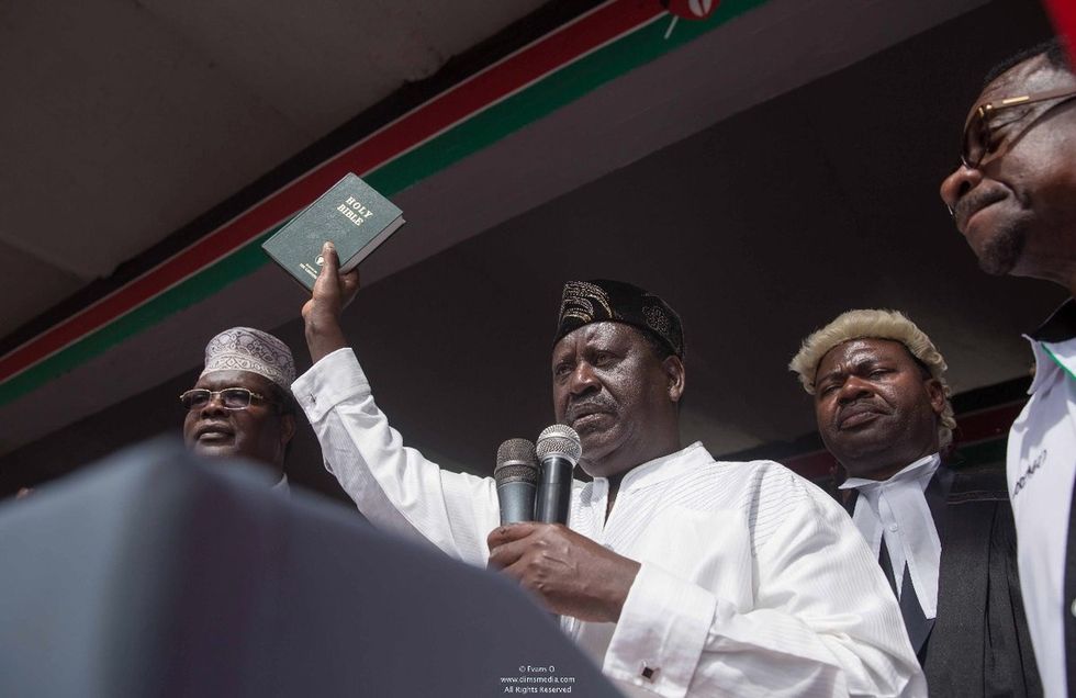 Raila Odinga Just Declared Himself the 'People's President' of Kenya In a Makeshift Swearing In Ceremony