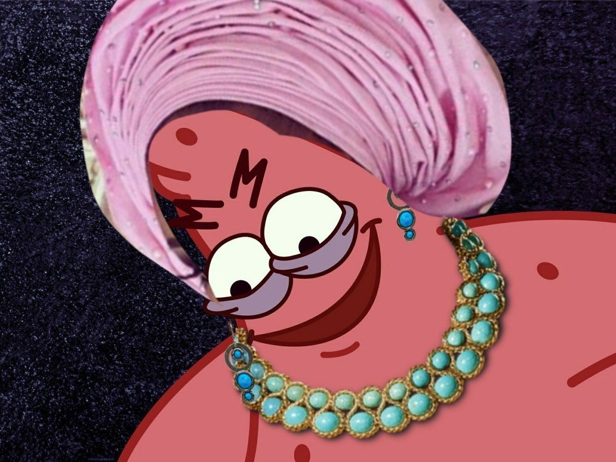 Someone Put a Gele on This Popular Patrick Meme and African Twitter Went Crazy with the Jokes