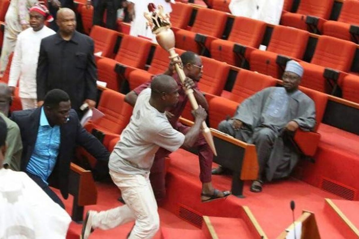 A Group of Men are Being Accused of Treason for Stealing the Nigerian Senate's Ceremonial Mace