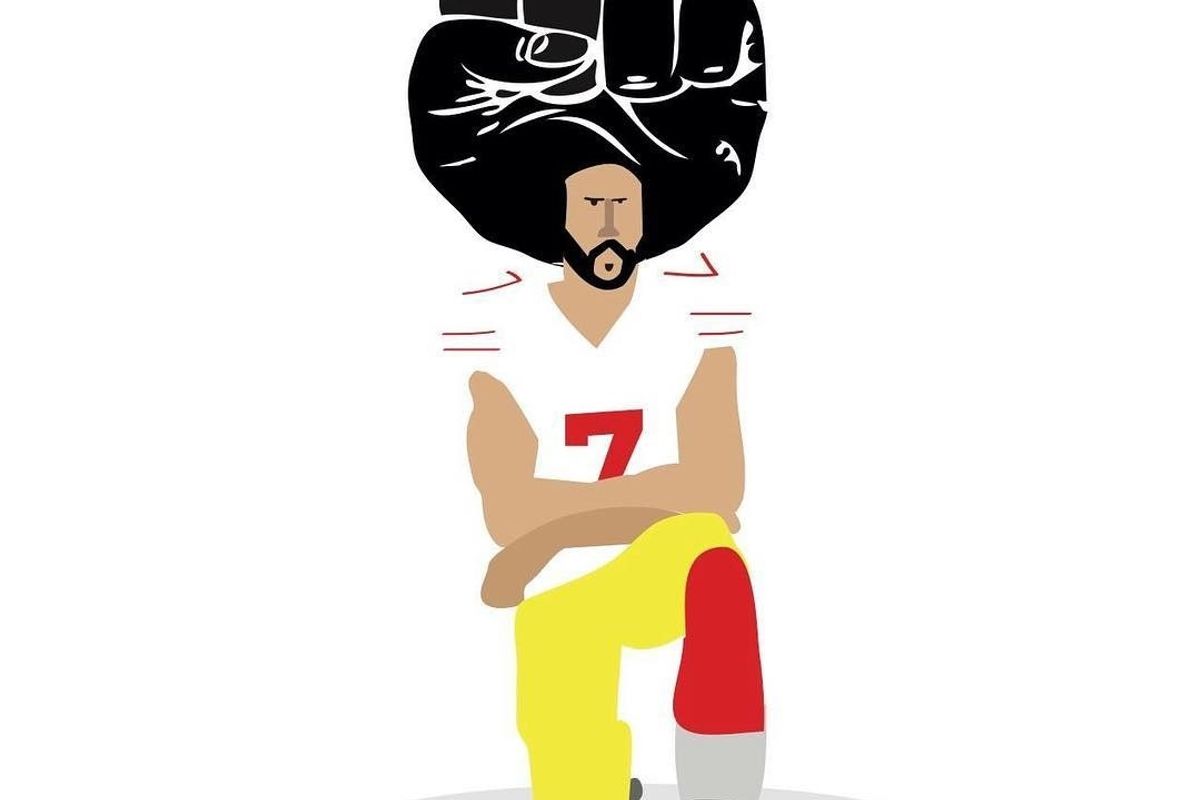 This Sudanese Cartoonist Created the Viral Colin Kaepernick Civil Rights Image