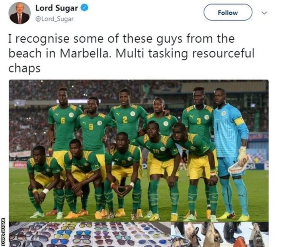 British Billionaire Called Out for Comparing Senegal Team to “Beach Sellers”