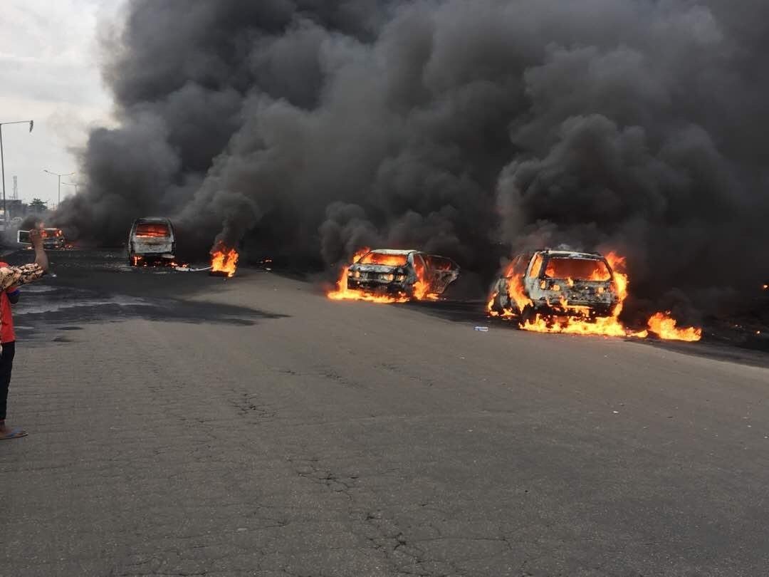 9 People Have Died After an Oil Tanker Caught Fire on Major Lagos Highway