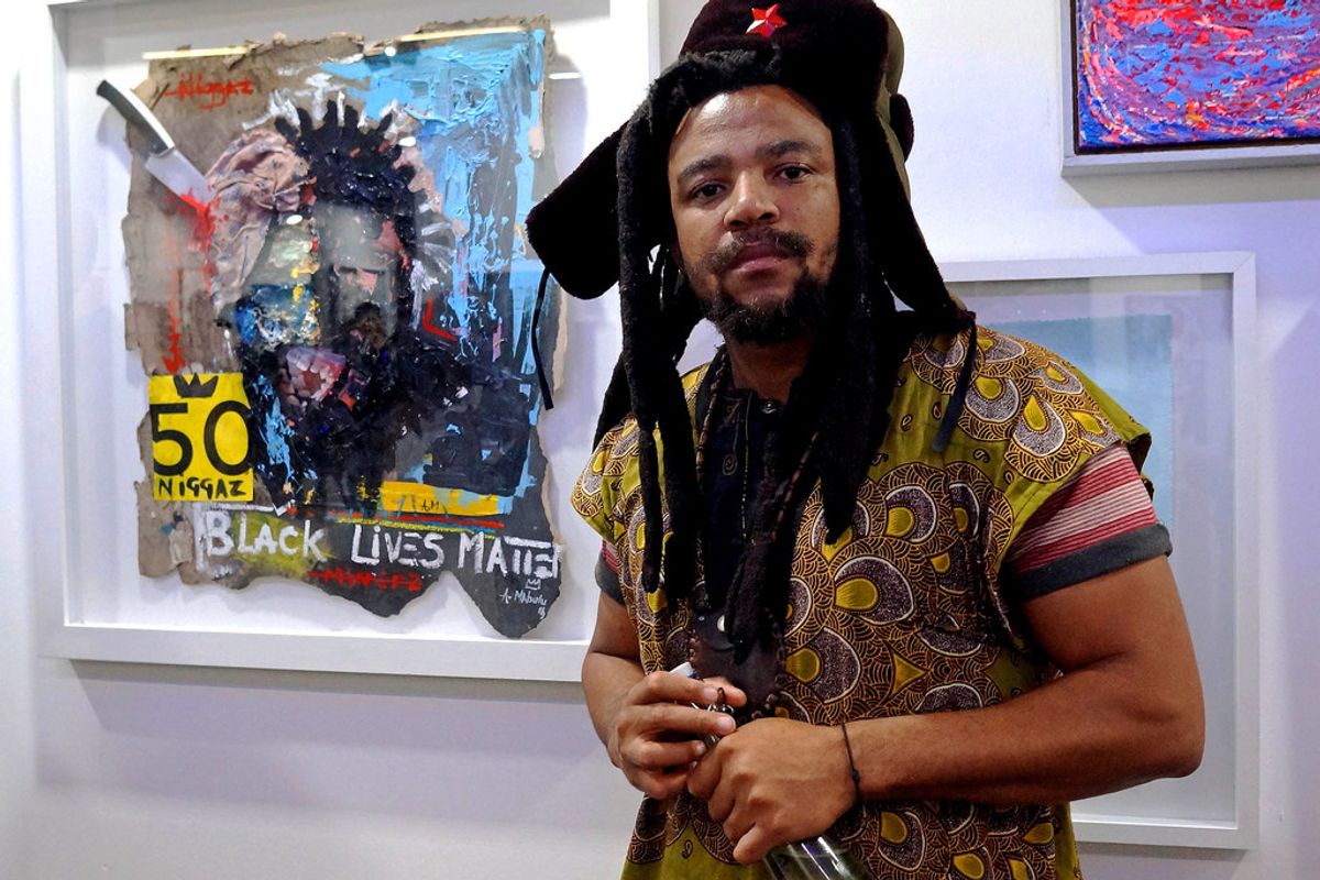 Controversial South African Artist Ayanda Mabulu was arrested Following His 'Blame it on The Boer' Artwork