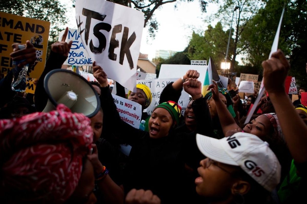 South African Women are Protesting Against Gender-based Violence at the Johannesburg Stock Exchange