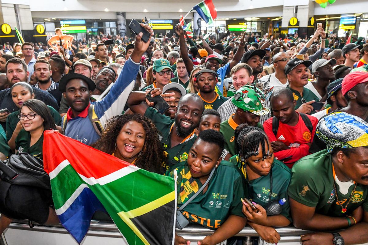 This is How Scores of South Africans Celebrated the Springboks' Arrival