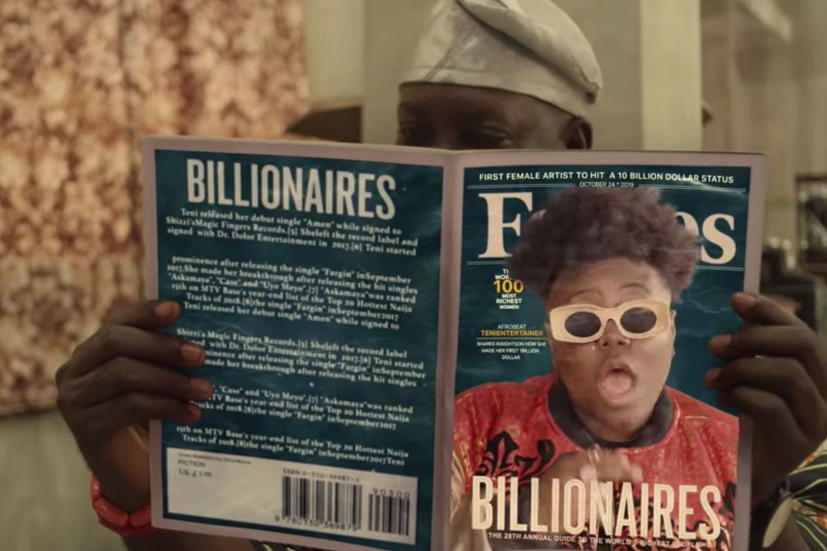 Watch Teni's New Music Video For 'Billionaire'