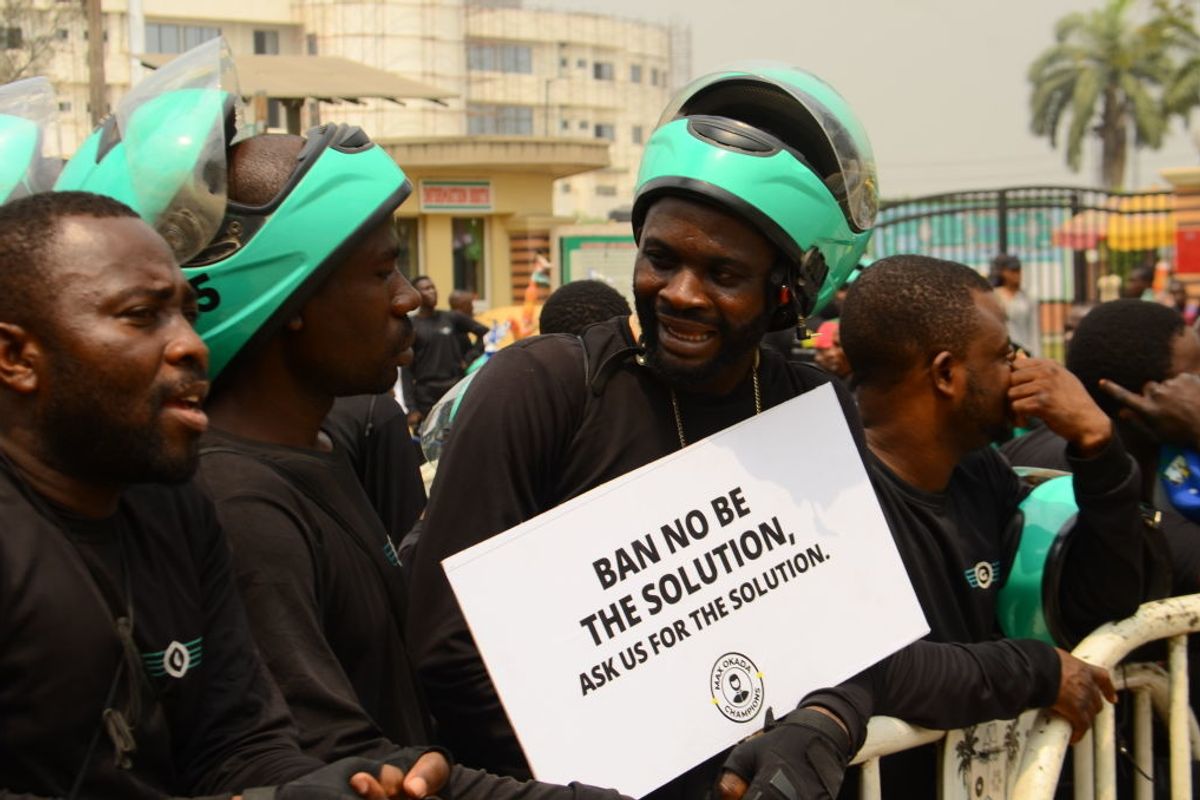 Frustrated Nigerians Take to the Streets to Protest Motorcycle Ban