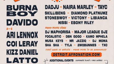 Afro Nation 2023 line up poster. 