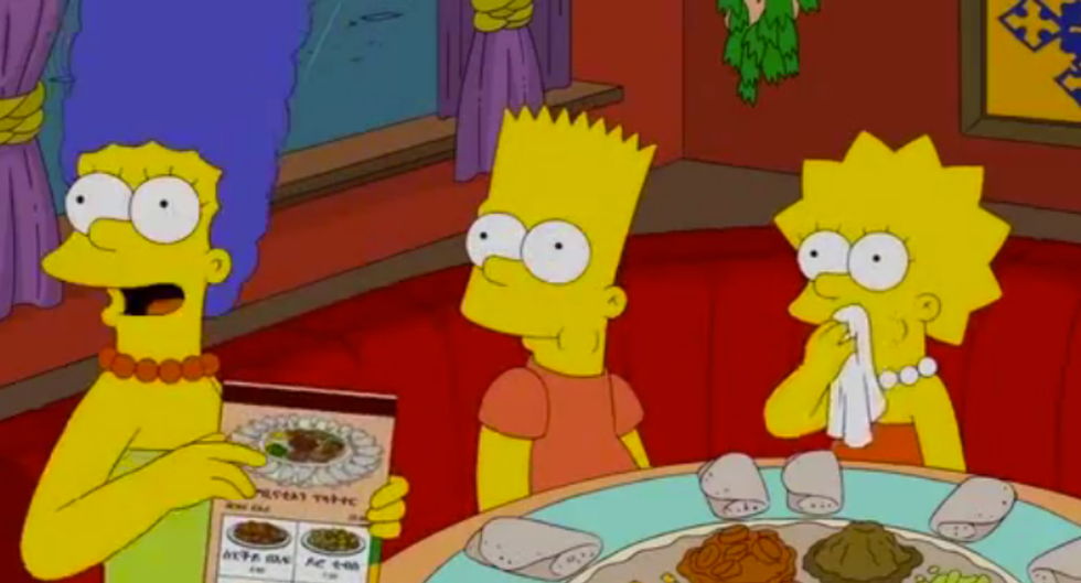 The Simpsons Eat Injera