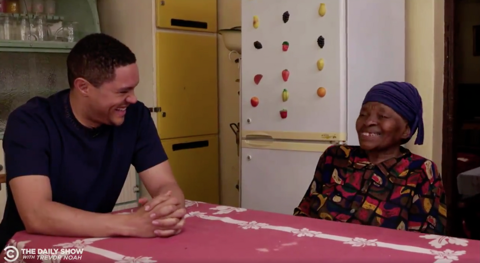 Watch Trevor Noah Visit His Grandmother in Soweto to Discuss His Upbringing, Apartheid And Nelson Mandela