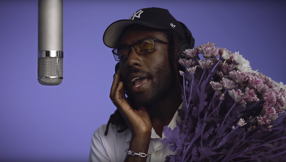 Blood Orange's Performance on A COLORS SHOW Is Dripping in Melancholy and Purple Flowers