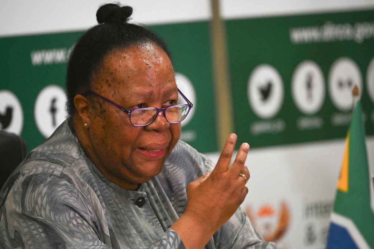 International Relations Minister Naledi Pandor during a meeting with Ukraine Foreign Policy Minister on November 06, 2023 in Pretoria, South Africa. The war between the two countries escalated last year when Russia invaded Ukraine, killing thousands of people in the country. 