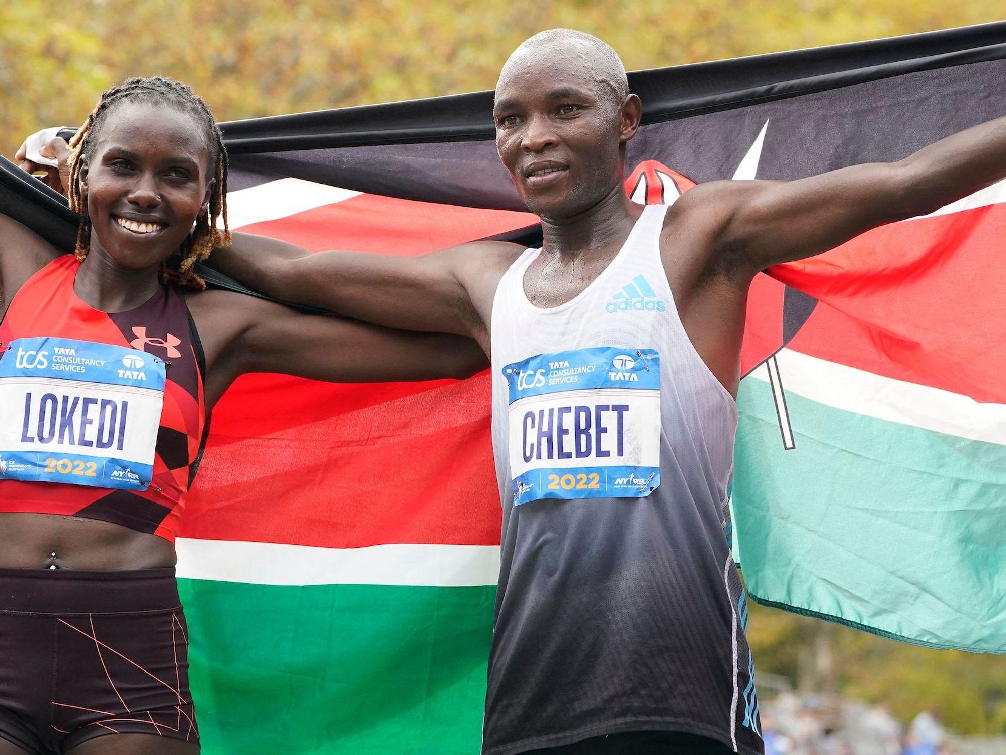 Kenya's Evans Chebet and Sharon Loked