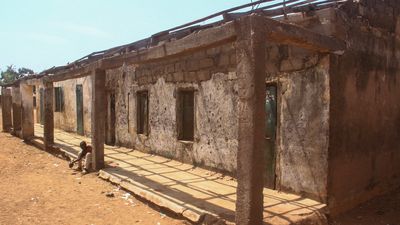 A general view of Kuriga school in Kuririga on March 8, 2024, where more than 250 pupils were kidnapped by gunmen.