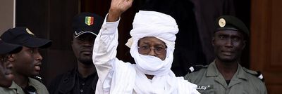 Former Chadian President Hissène Habré Waving