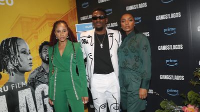 Adesua Etomi, Tobi Bakre and Chioma Akpotha attend Prime Video's "Gangs Of Lagos" New York Special Event on April 13, 2023 in New York City. 