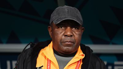 Bruce Mwape, Head Coach of Zambia, looks on prior to the FIFA Women's World Cup Australia & New Zealand 2023 Group C match between Costa Rica and Zambia at Waikato Stadium on July 31, 2023 in Hamilton, New Zealand. 