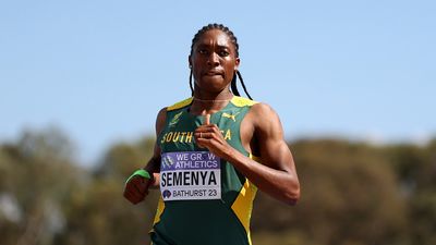 ​Caster Semenya of Team South Africa competes in the Mixed Relay race during the 2023 World Cross Country Championships at Mount Panorama on February 18, 2023 in Bathurst, Australia.
