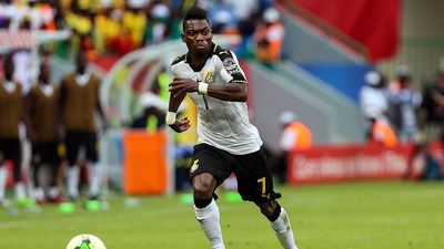 Christian Atsu in action for Ghana during the African Cup of Nations 2017.