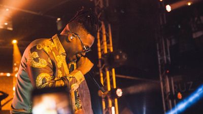 Kiddominant performs at the launch of AKA's "Touch My Blood" album in Soweto, South Africa in 2017.