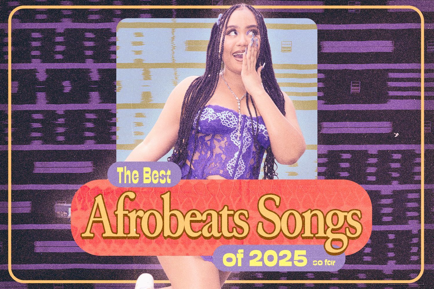Ghanaian artist Moliy is featured on a custom graphic for OkayAfrica’s Best Afrobeats Songs of 2025 So Far list. 