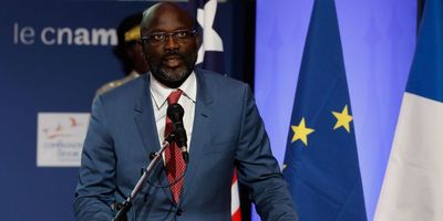 ​Liberian President George Weah pictured above.