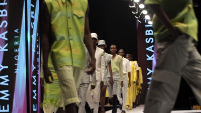 Models walking the runway during Lagos Fashion Week 2021