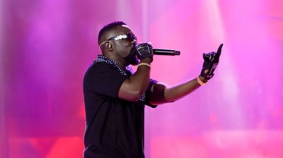Sarkodie performs on stage during Global Citizen Festival.