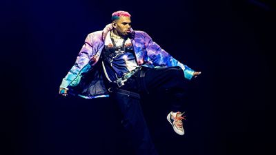Singer, rapper and songwriter Chris Brown performs on stage at Ziggo Dome, Amsterdam, Netherlands 6th March 2023. 