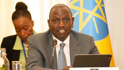 William Ruto, President of Kenya attends an Intergovernmental Authority on Development (IGAD) meeting for the resolution of the crisis in Sudan in Addis Ababa, Ethiopia on July 10, 2023.