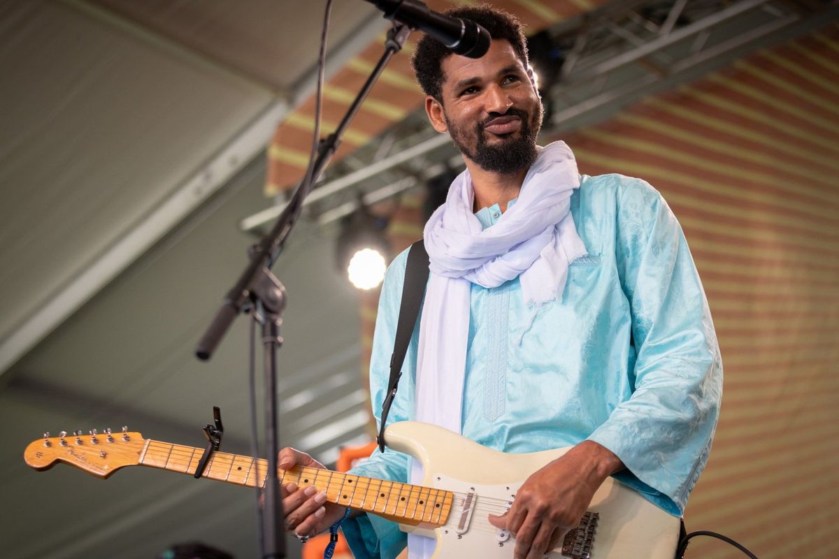 Mdou Moctar performs during the Newport Folk Festival 2023 at Fort Adams State Park on July 28, 2023 in Newport, Rhode Island. 