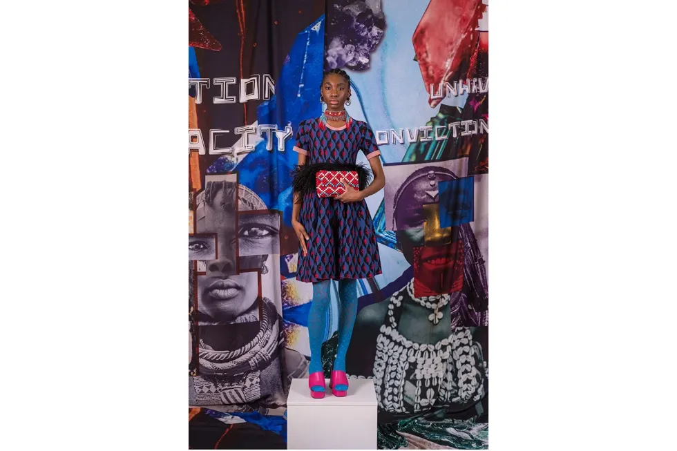 Models debuting pieces of the new MaXhosa Africa collection, \u201cMy Conviction,\u201d at the 2024 Paris Fashion Week.