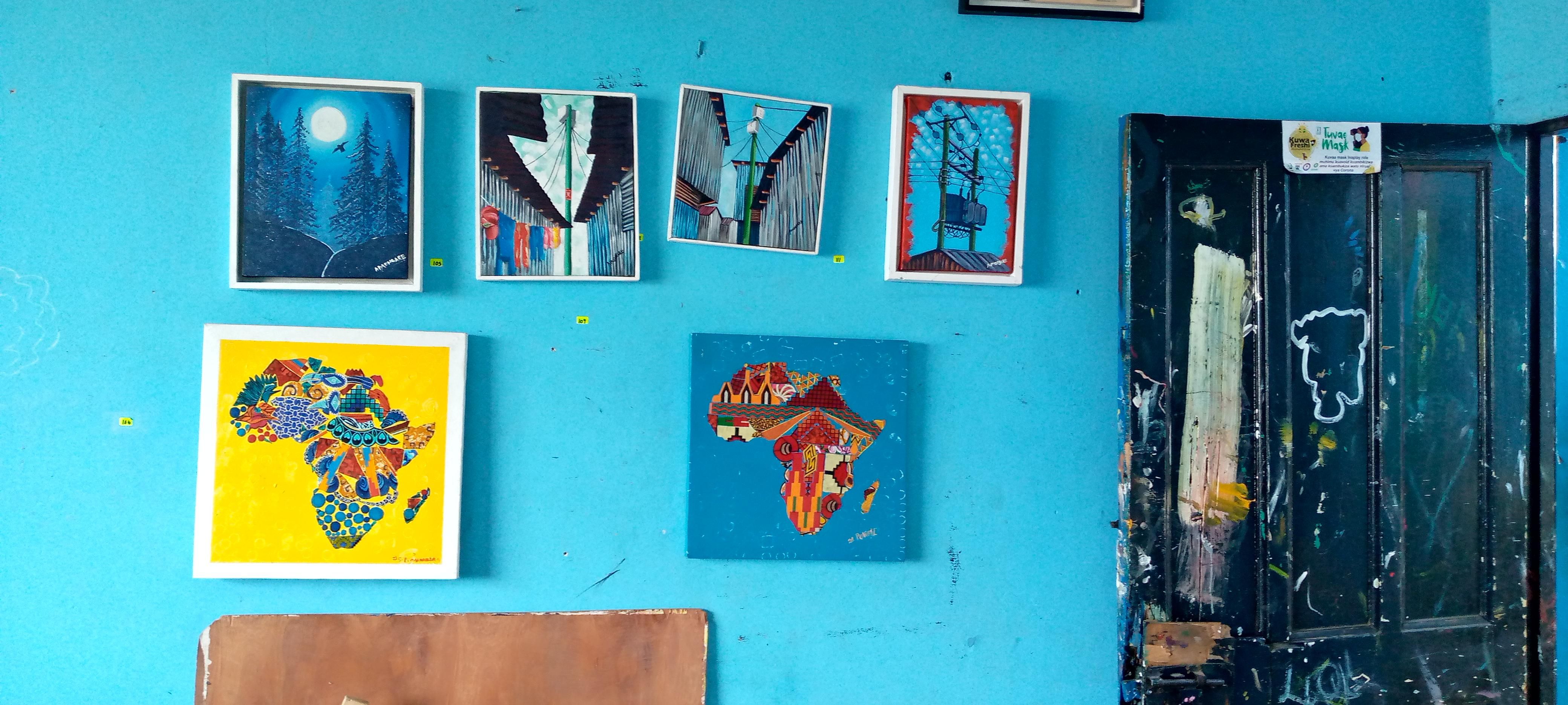Paintings on a wall