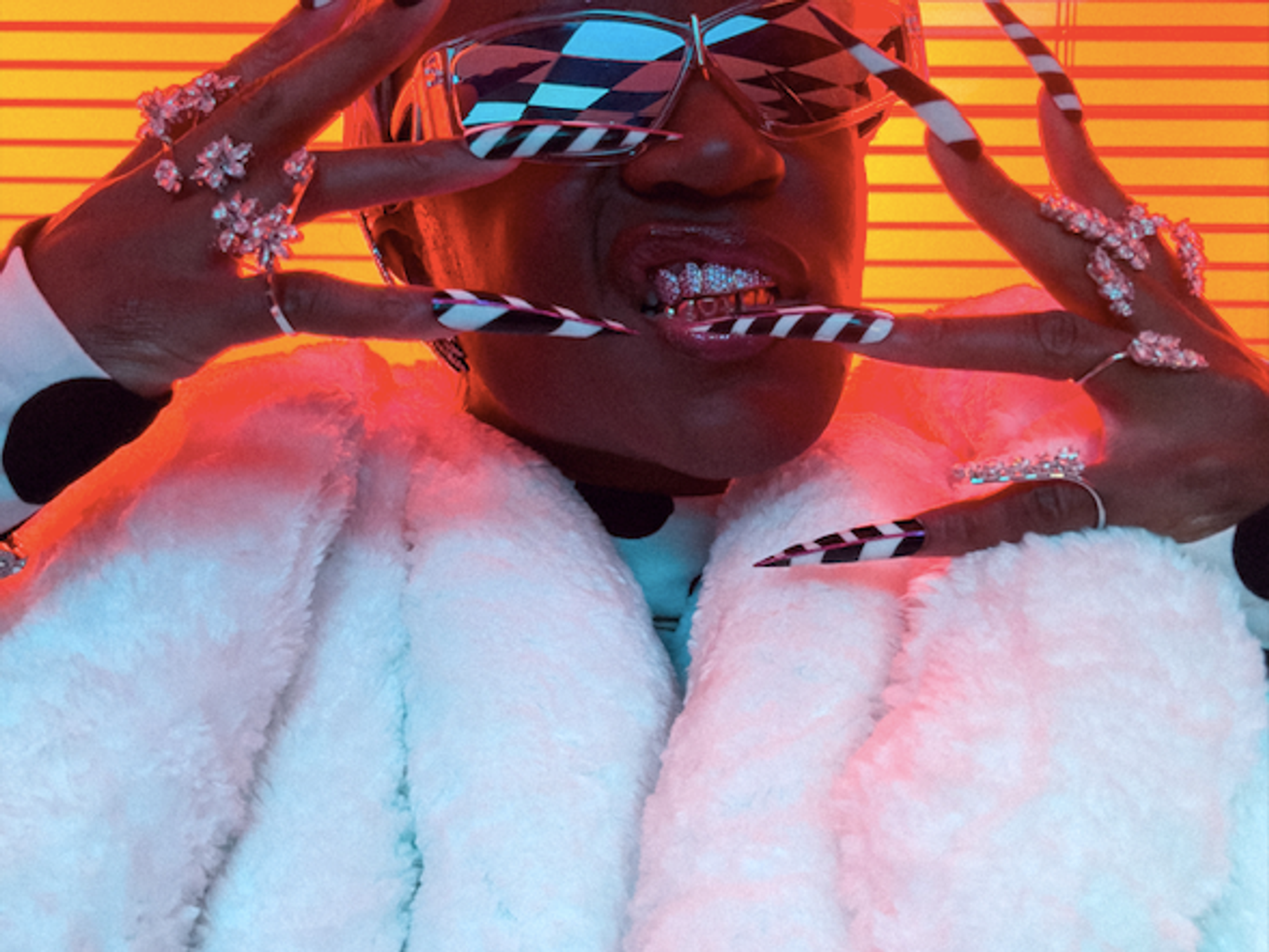 Pictured: Ghanaian singer Amaarae in visuals from the 'SAD GIRLZ LUV MONEY' music video 