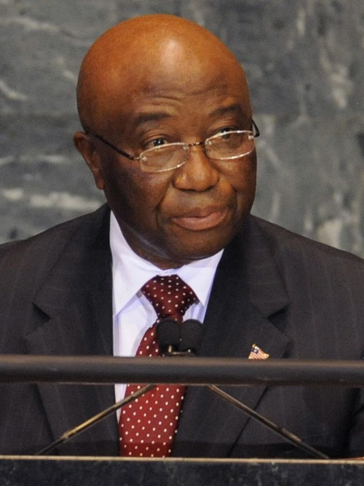 President of Liberia, Joseph Boakai, as then Vice President, speaking during the 64th General Assembly at the United Nations in New York September 25, 2009.