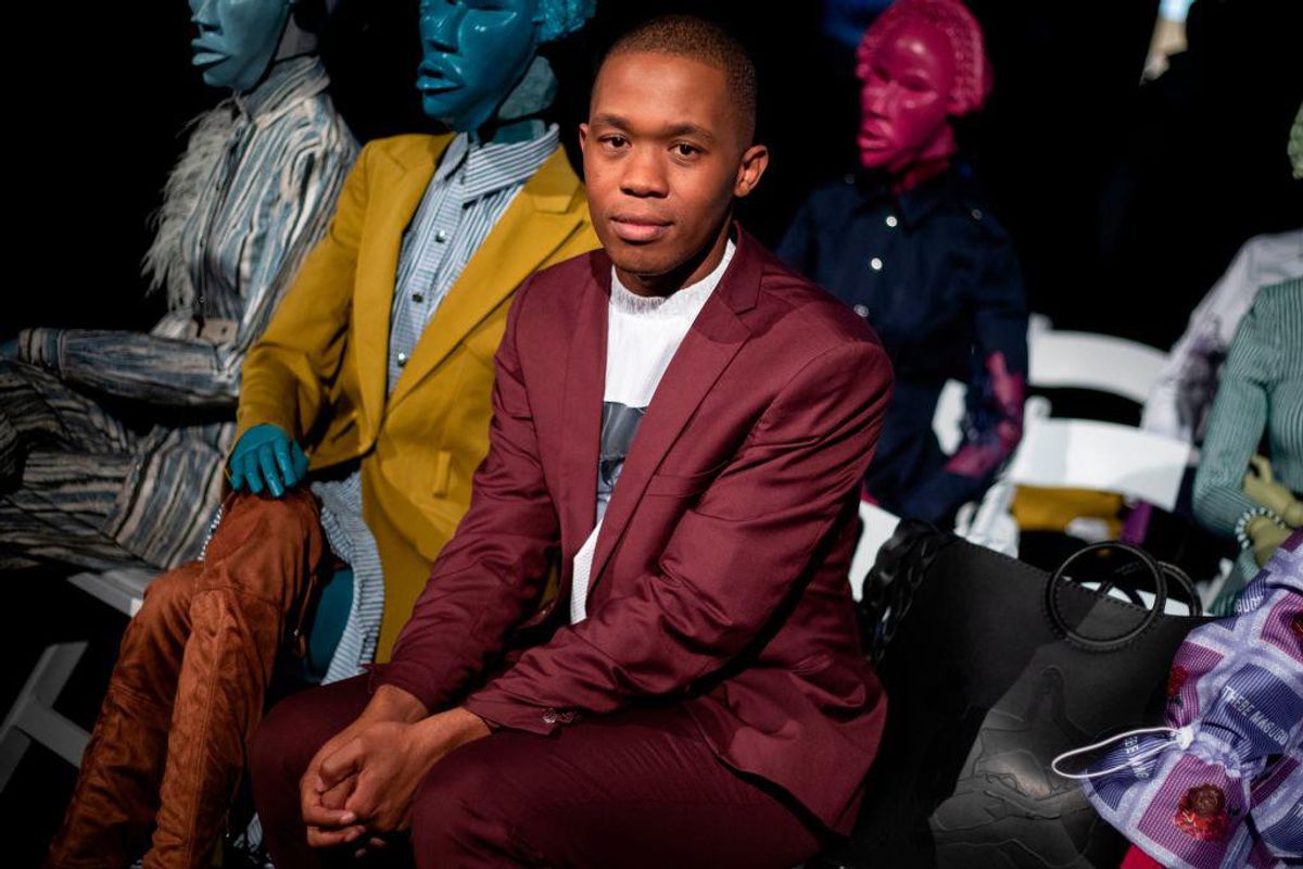 ​South African designer Thebe Magugu in Paris on February, 2020. Magugu is the first African designer to win the LVMH 2019 award at the age of 26.