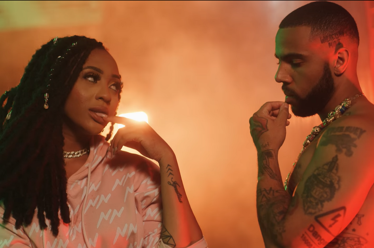 South African rapper Nadia Nakai in a scene with American rapper Vic Mensa 