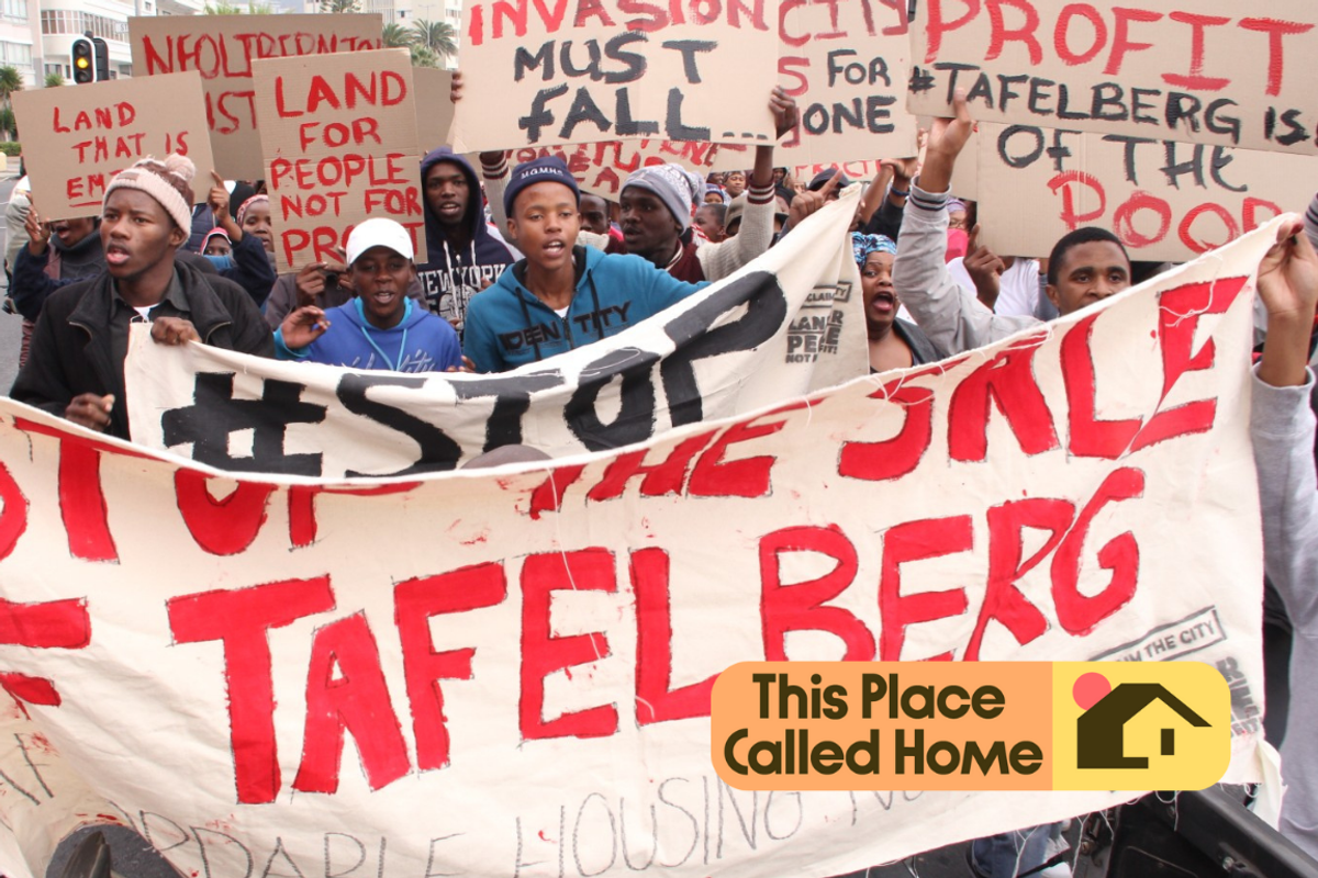 #StopTheSale submissions handover march on Tafelberg 6 June 2017 in Seapoint.