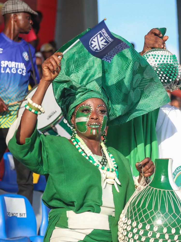 Supporters at a Sporting Lagos game in Lagos.