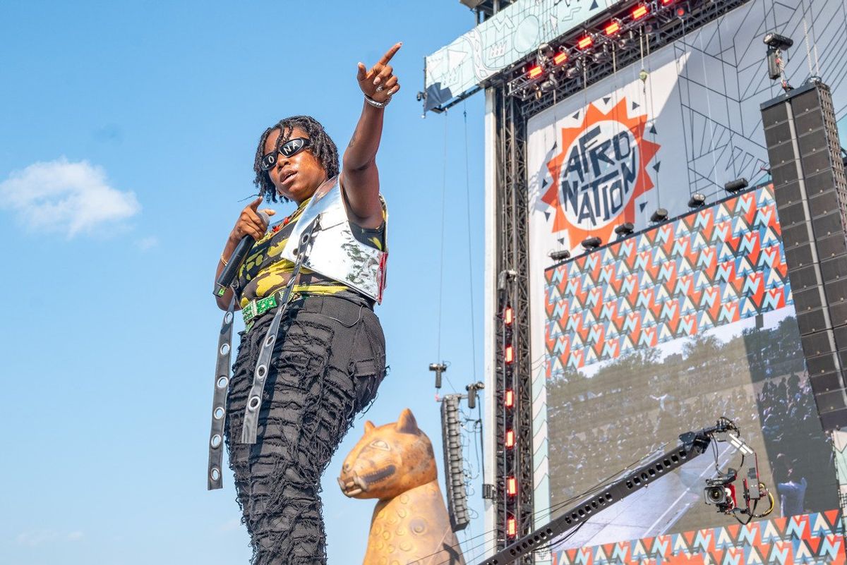 Teni performs onstage during Day 2 of the Afro Nation Detroit Festival on August 20, 2023 in Detroit, Michigan. 