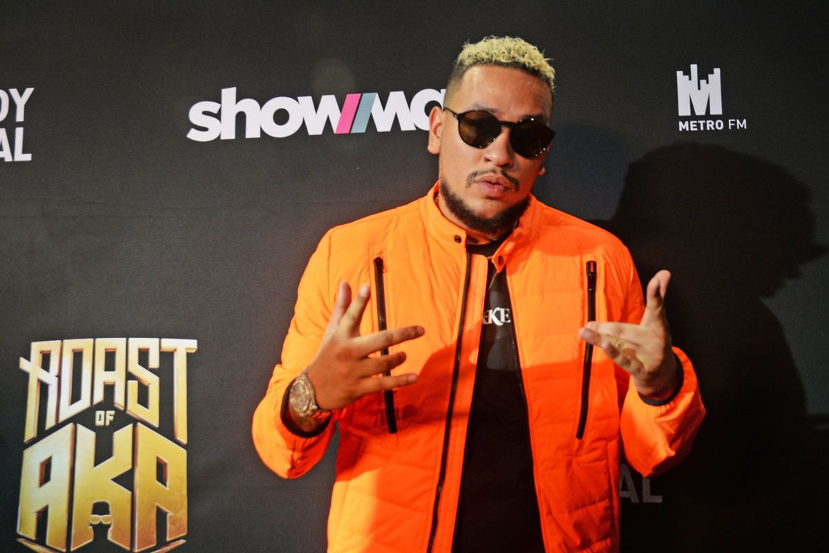 The late AKA poses on the red carpet of Comedy Central Roast of AKA held at Montecasino's Teatro, Fourways on February 21, 2019 in Johannesburg, South Africa.