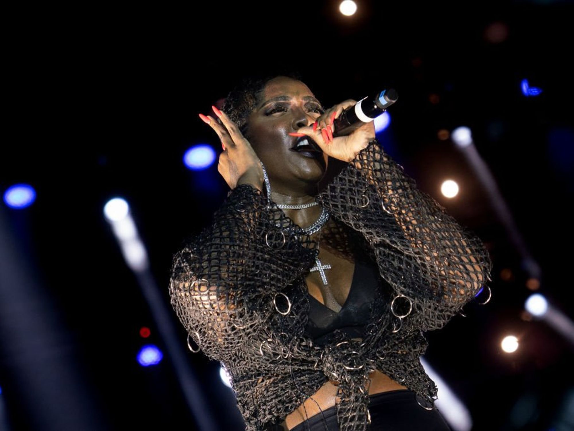 Tiwa Savage performs during the Afro Nation Ghana Music Festival in December 2022.