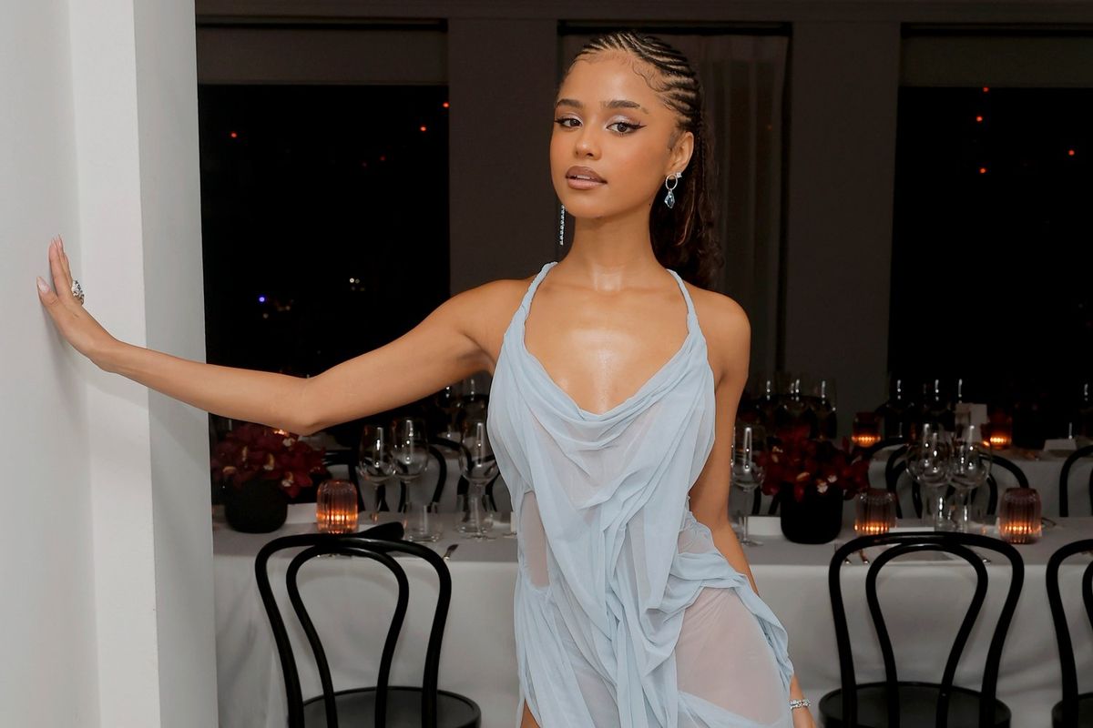 Tyla attends the GQ Men of the Year Party 2023 VIP dinner at Chateau Marmont on November 16, 2023 in Los Angeles, California.