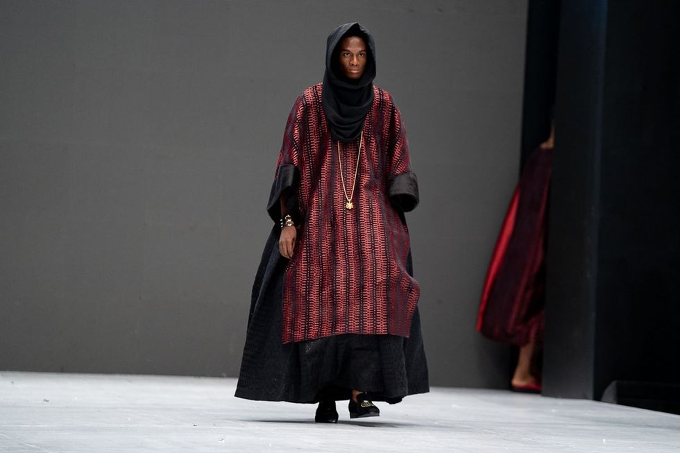 \u200bA model wearing Ugo Monye at Lagos Fashion Week 2023.